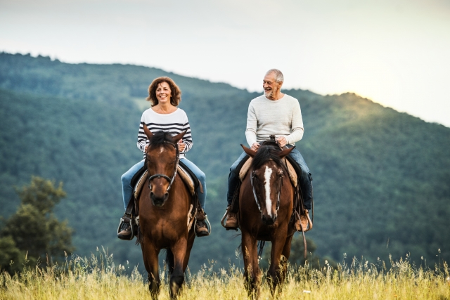 Romántico paseo a caballo